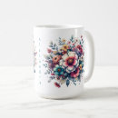 Search for bouquet of flowers mugs Watercolor