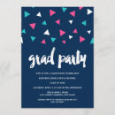 Search for confetti graduation invitations Blue