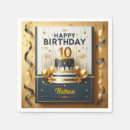 Search for navy and gold napkins Milestone birthday