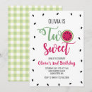Search for watermelon 2nd birthday invitations Summer
