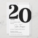 Search for 20th birthday invitations Typography