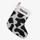 Search for cow christmas stockings Black and white