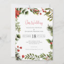 Search for rustic christmas wedding invitations Red berries