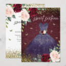 Search for navy sweet 16 invitations Flowers