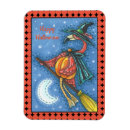 Search for happy halloween rectangular magnets Broomstick