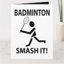 Search for badminton birthday cards Smash