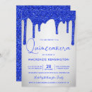 Search for blue drip invitations Glitter drips