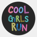 Search for running girl stickers Pink