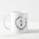 Search for monogram wreath mugs Elegant