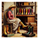 Search for vintage cowboy boots art Western