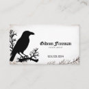 Search for birds business cards Raven