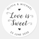 Search for love thanks wedding stickers Elegant