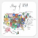 Search for watercolor map stickers Geography