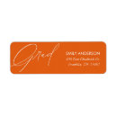 Search for black graduation return address labels Calligraphy script