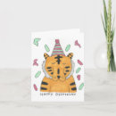 Search for tiger birthday cards Illustration