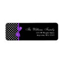 Search for purple ribbon return address labels Bow