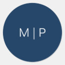 Search for elegant favour wedding stickers Navy blue