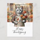 Search for thanksgiving cat postcards Fall
