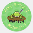 Search for funny frog cartoon stickers Amphibian