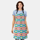 Search for retro daisy pattern aprons Colourful