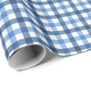 Search for blue and white gingham wrapping paper Country