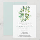 Search for green first communion invitations Botanical