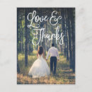 Search for romantic wedding postcards Love and thanks