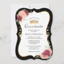 Search for pink and black masquerade party invitations For her