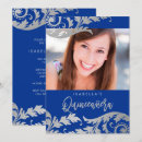 Search for royal blue quinceanera invitations Modern