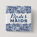 Search for blue floral wedding badges Bridesmaid