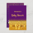 Search for purple baby shower invitations Gold