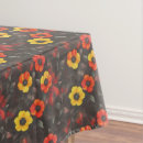 Search for red botanical flowers tablecloths Yellow
