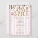 Search for sugar and spice baby shower invitations Gold