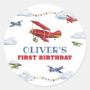 Search for vintage plane stickers First birthday