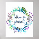 Search for believe in yourself posters Watercolor
