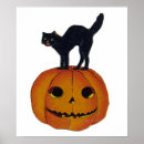 Search for vintage halloween cat posters Jack o lantern