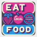Search for support local stickers Food