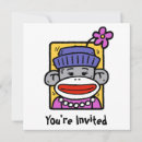 Search for sock monkey invitations Girl