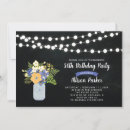 Search for mason jar birthday invitations Rustic