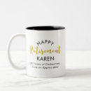 Search for retirement souvenir mugs Farewell