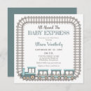 Search for train baby boy shower invitations Choo choo train