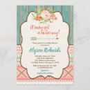 Search for tribal baby girl shower invitations Boho