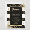 Search for black white quinceanera invitations Black and gold