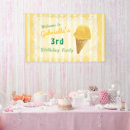 Search for ice cream birthday banners Watercolor