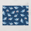 Search for shark cartoon postcards Great white shark