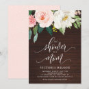 Search for rustic floral baby shower invitations Blush pink