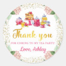 Search for floral tea party stickers Pink gold