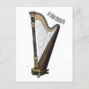Search for harps postcards Musical