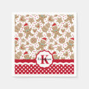 Search for gingerbread man napkins Red