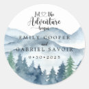 Search for mountain wedding stickers Pine trees